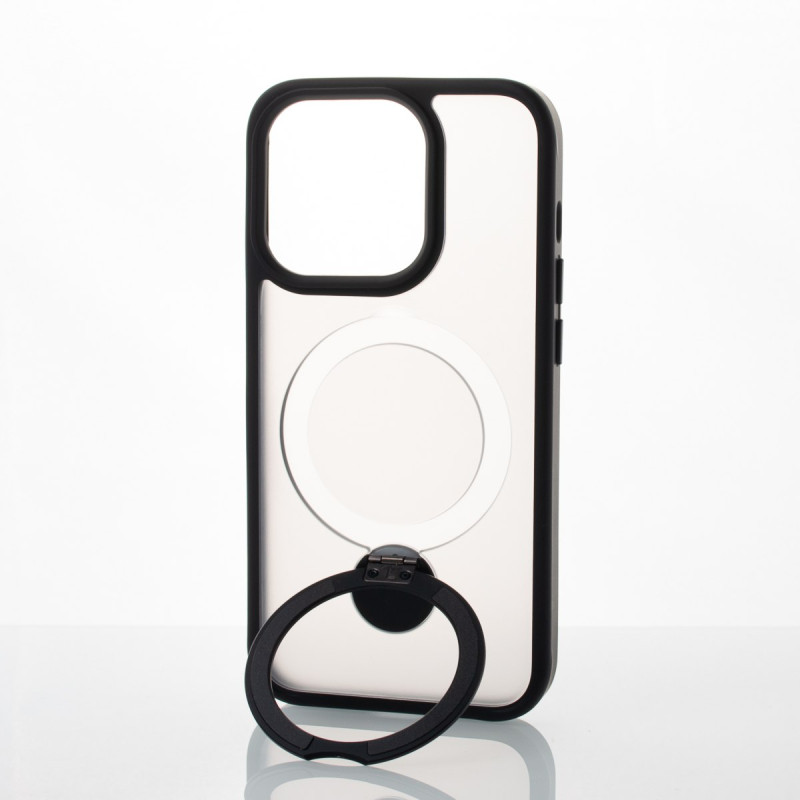 Силіконовий чохол MagSafe 360 для телефону iPhone 12 Pro Max чорний