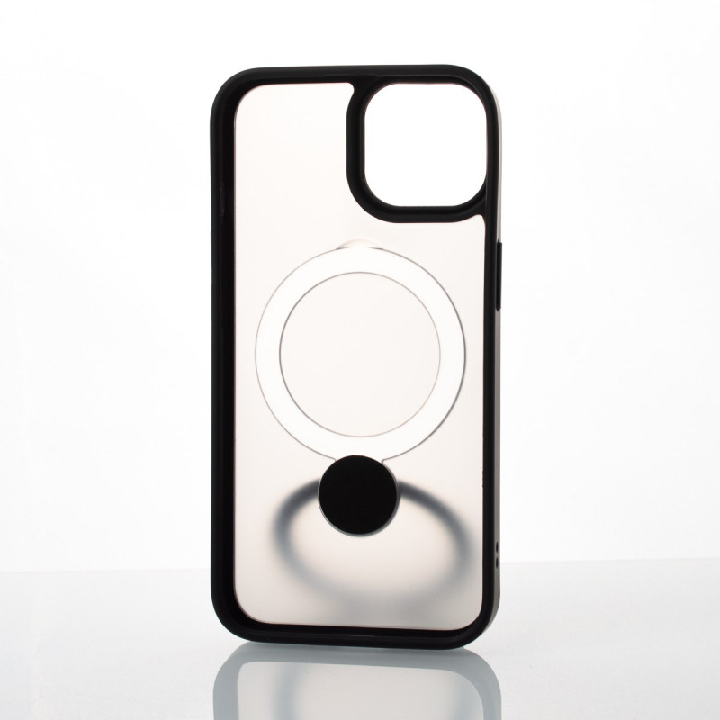 Силіконовий чохол MagSafe 360 для телефону iPhone 15 чорний