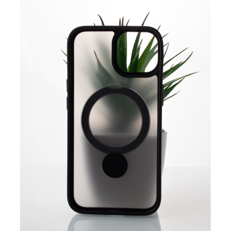 Силіконовий чохол MagSafe 360 для телефону iPhone 15 чорний