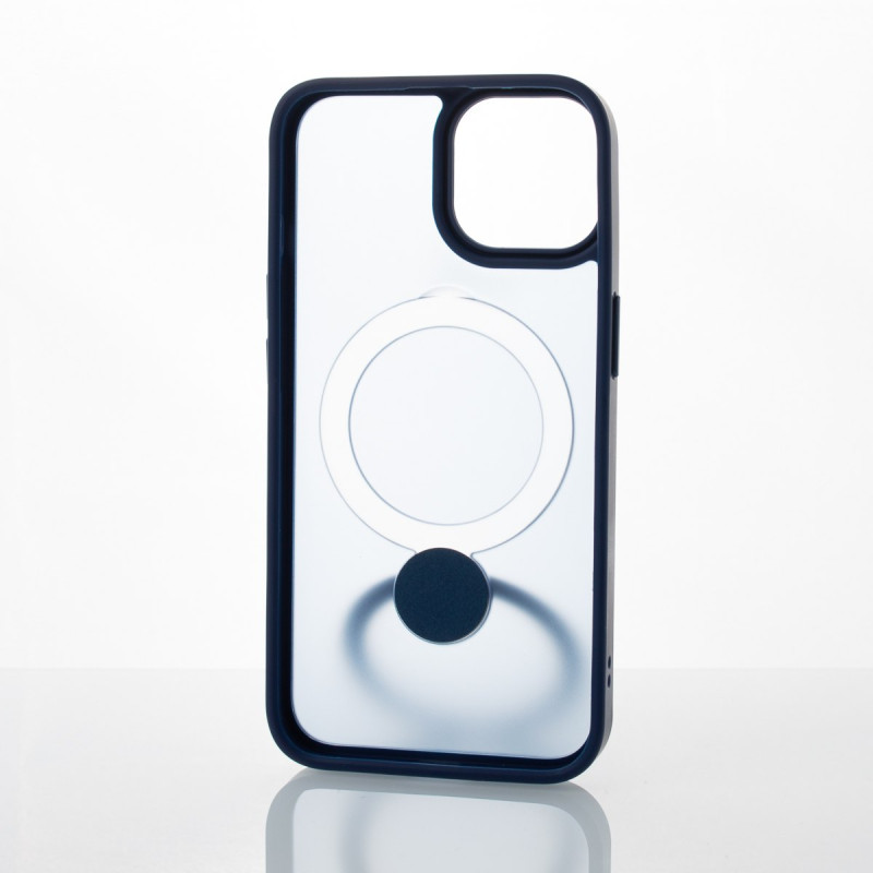 Силіконовий чохол MagSafe 360 для телефону iPhone 12/12 Pro темно-синій