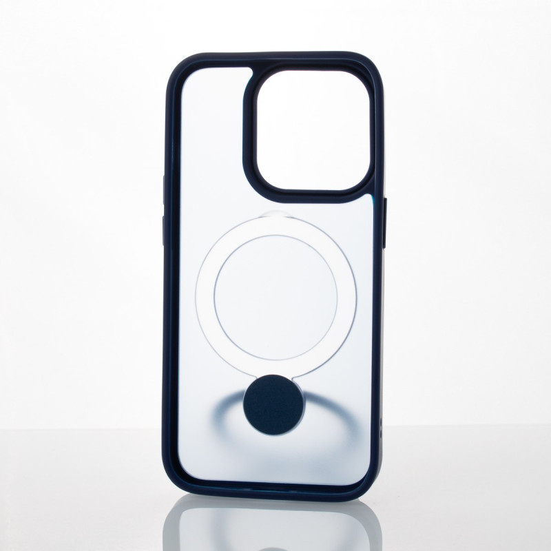 Силіконовий чохол MagSafe 360 для телефону iPhone 13 Pro Max темно-синій