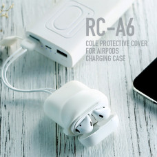 Силіконовий чохол для навушників Airpods/Airpods 2 Remax RC-A6 білий