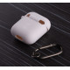 Силіконовий чохол для навушників Airpods 1/2 SOFT+Fiber білий