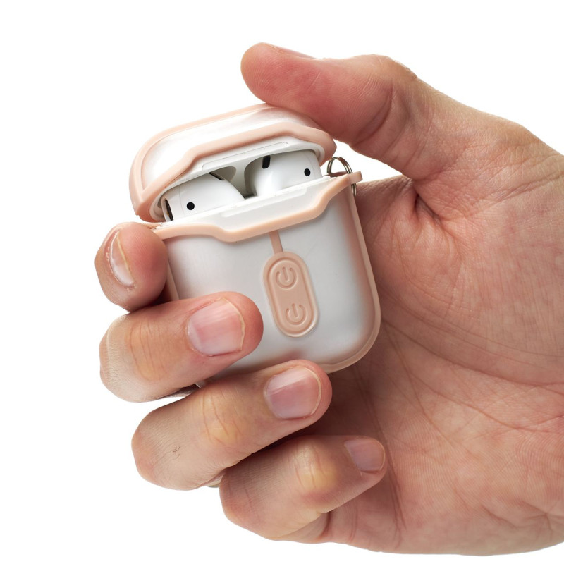 Силіконовий чохол для навушників Airpods 1/2 CIRCUIT кремовий