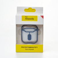 Силіконовий чохол для навушників Airpods 1/2 CIRCUIT темно-синій