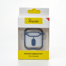 Силіконовий чохол для навушників Airpods 1/2 CIRCUIT темно-синій