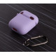 Силіконовий чохол для навушників Airpods 1/2 SOFT+Fiber фіалковий