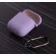 Силіконовий чохол для навушників Airpods 1/2 SOFT+Fiber фіалковий