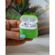 Силіконовий чохол для навушників Airpods 1/2 ULTRA SLIM зелений