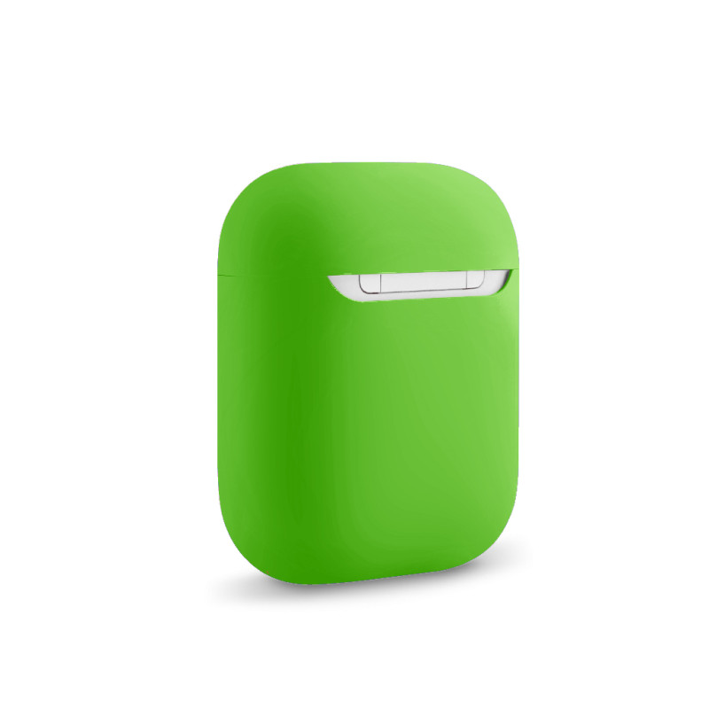 Силіконовий чохол для навушників Airpods 1/2 ULTRA SLIM зелений