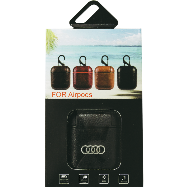 Силіконовий чохол для навушників Airpods 1/2 LEATHER BRANDS Audi