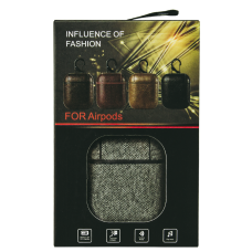 Силіконовий чохол для навушників Airpods 1/2 TEXTILE сірий