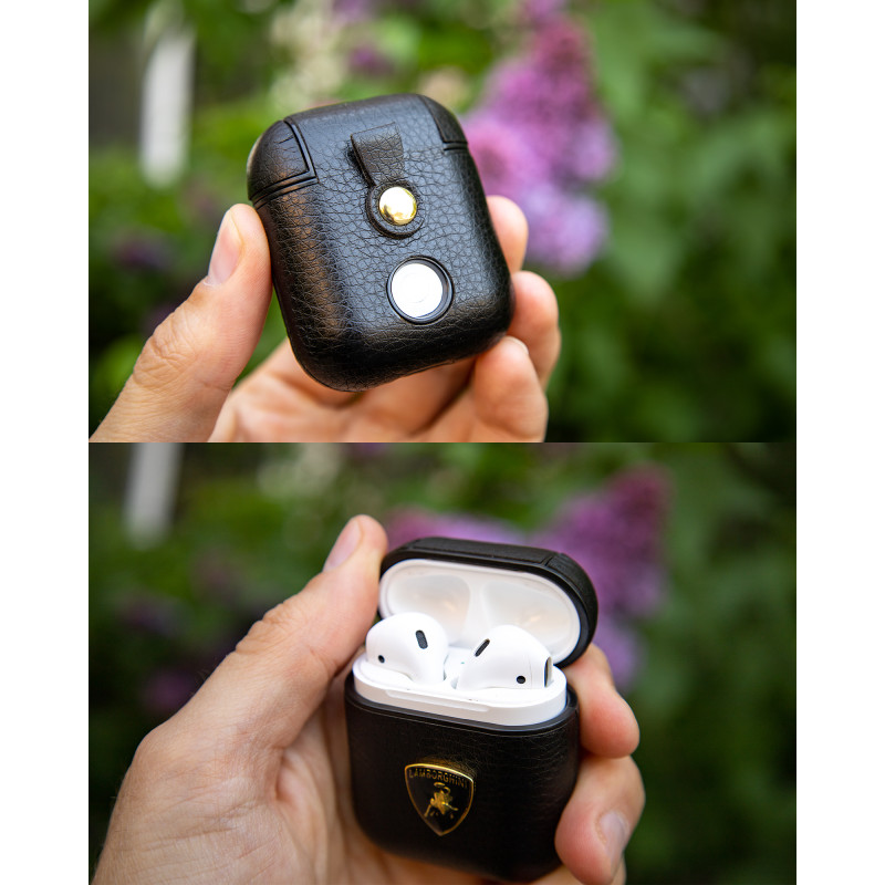 Силіконовий чохол для навушників Airpods 1/2 LEATHER BRANDS Lamborghini