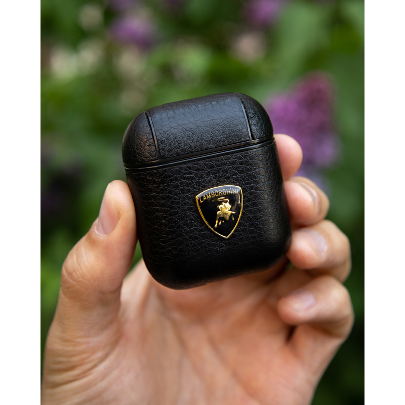 Силіконовий чохол для навушників Airpods 1/2 LEATHER BRANDS Lamborghini