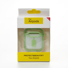 Силіконовий чохол для навушників Airpods 1/2 CIRCUIT салатовий