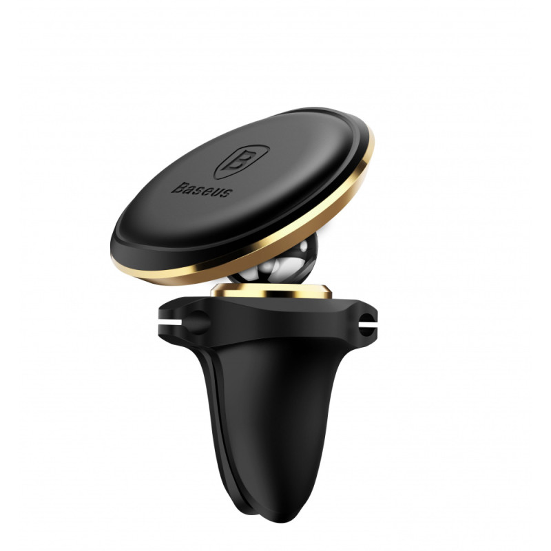 Автомобільний тримач Baseus Magnetic Air Vent Car Mount With Cable Clip black