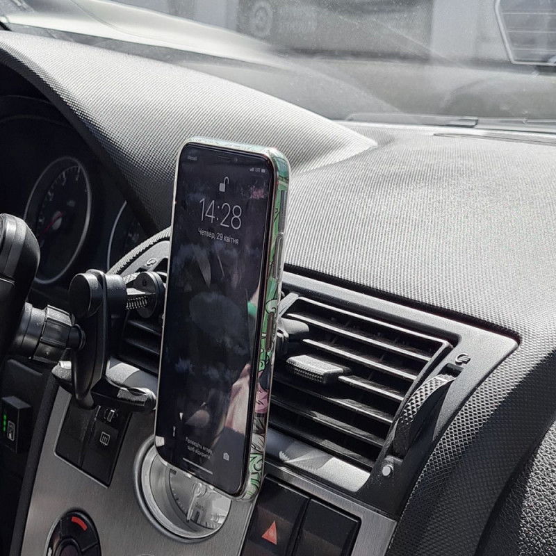 Автомобільний тримач Baseus Magnetic Air Vent Car Mount With Cable Clip black