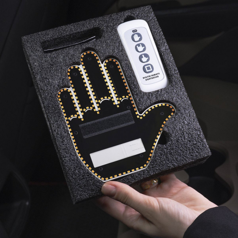 LED Hand на заднє скло автоомобіля (with batteries) black