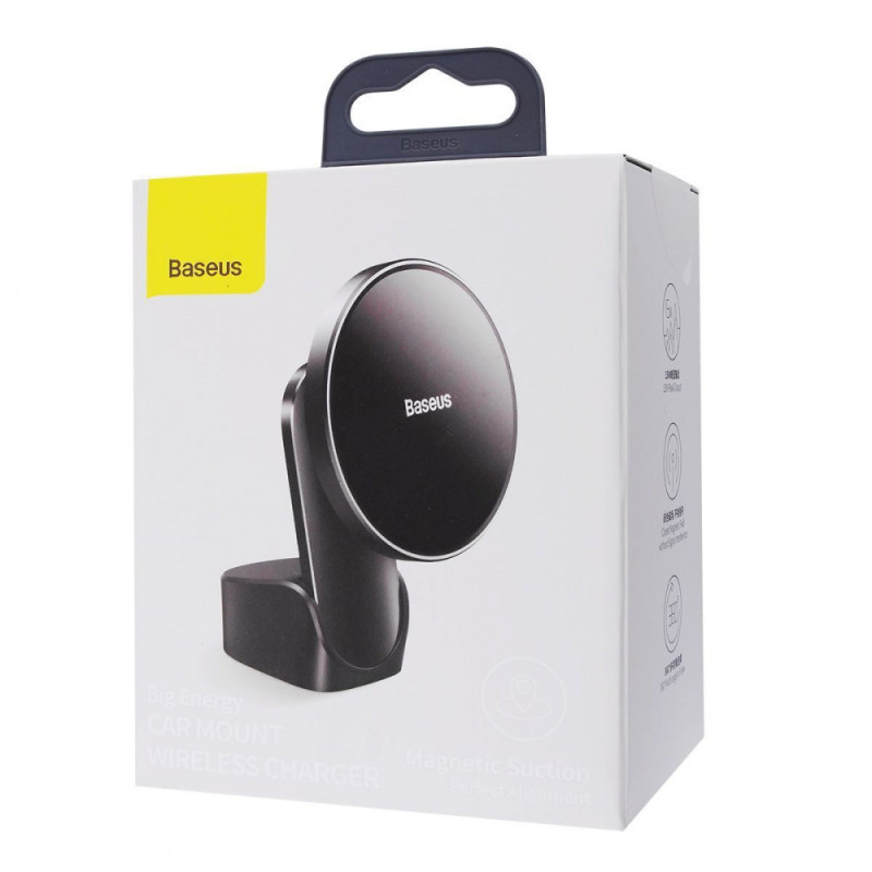 Автомобільний тримач з Бездротовим ЗП Baseus Big Energy 15W black