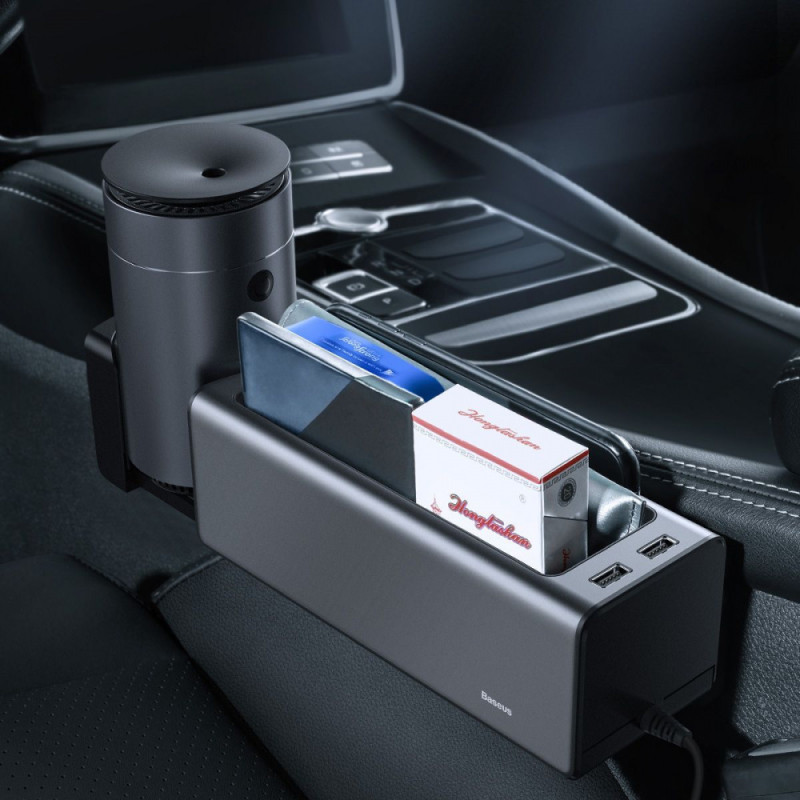 Автомобільний Органайзер Baseus Deluxe Metal Armrest Console black