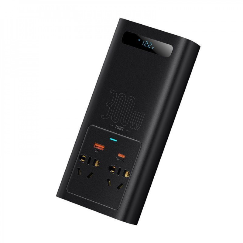 Автомобильний Інвертор Baseus In-car Inverter 300W (220V CN/EU) black