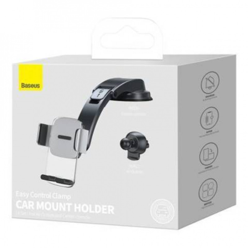 Автомобільний тримач Baseus Easy Control Clamp Pyste Type + Air Outlet set black