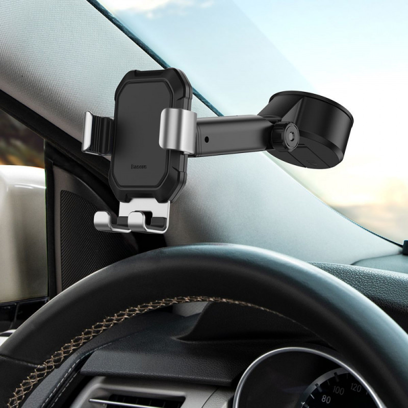 Автомобільний тримач Baseus Tank Gravity Car Mount With Suction Base black