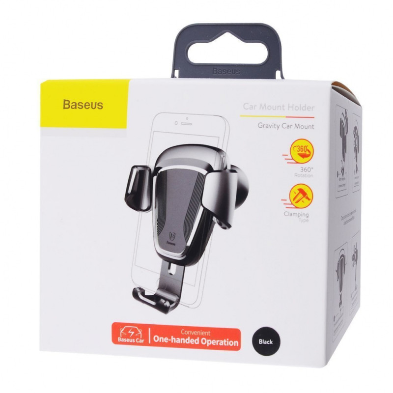 Автомобільний тримач Baseus Gravity Car Mount black