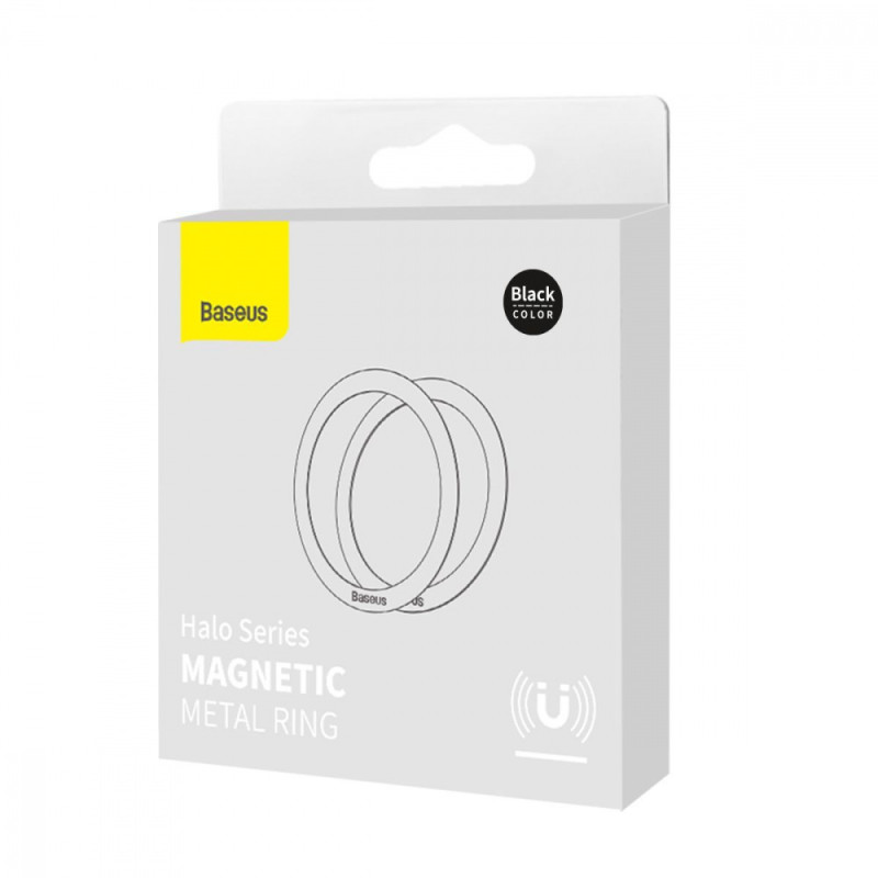 Металеві кільця Baseus Halo Series (2шт/уп) black