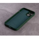 Силіконовий чохол SOFT Silicone Case для телефону iPhone 13 (без лого) темно-зелений