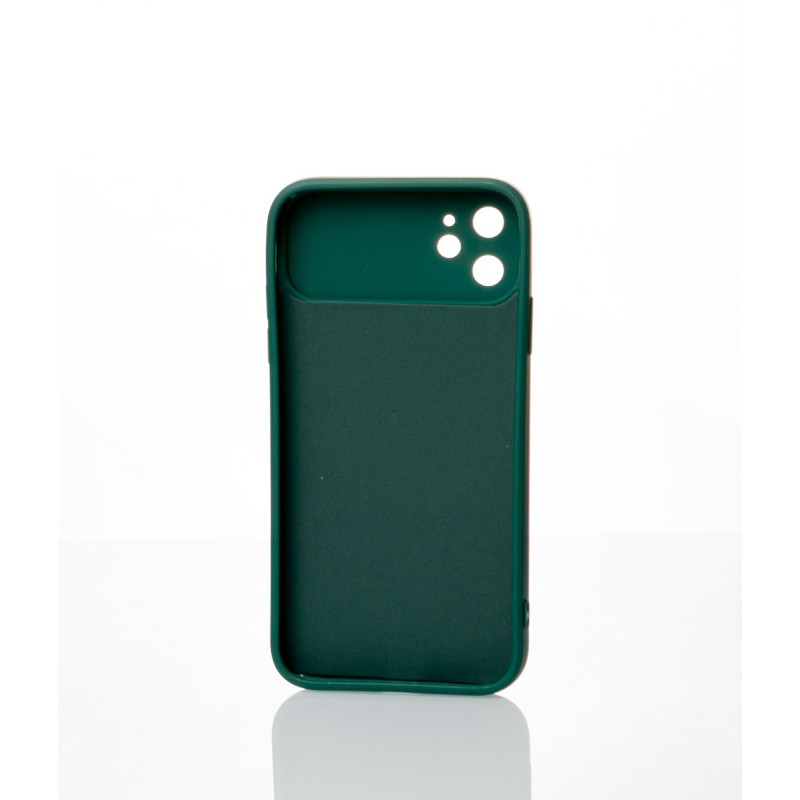 Силіконовий чохол CAMERA PROTECTION для iPhone 11 темно-зелений