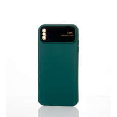 Силіконовий чохол CAMERA PROTECTION для iPhone X / iPhone XS темно-зелений
