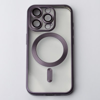 Силіконовий чохол MagSafe SHINING MATTE для телефону iPhone 14 Pro Max темно-фіолетовий