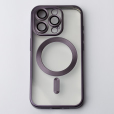 Силіконовий чохол MagSafe SHINING MATTE для телефону iPhone 14 Pro Max темно-фіолетовий