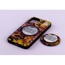 Силіконовий чохол MagSafe Boter"3D" + magsafe PopSocket для телефону iPhone 12 / iPhone 12 Pro 02 military