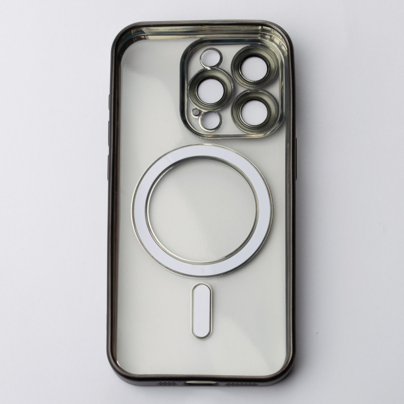 Силіконовий чохол MagSafe SHINING MATTE для телефону iPhone 13 Pro чорний