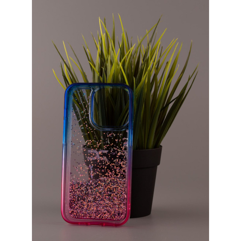 Силіконовий чохол AQUARIUM для iPhone 13 Pro Max синій/рожевий