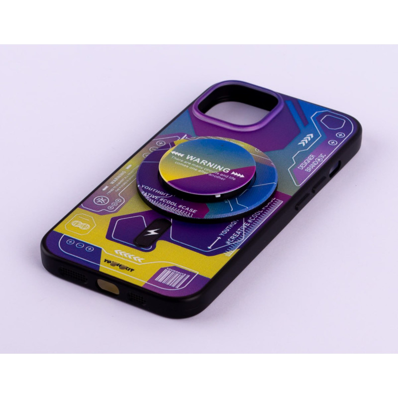 Силіконовий чохол MagSafe Boter"3D" + magsafe PopSocket для телефону iPhone 13 04 abstraction