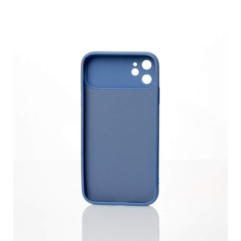 Силіконовий чохол CAMERA PROTECTION для iPhone 11 сіро-синій