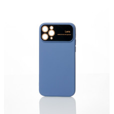 Силіконовий чохол CAMERA PROTECTION для iPhone 11 Pro Max сіро-синій