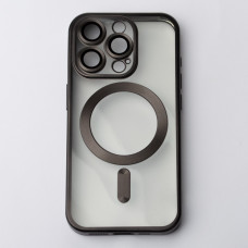 Силіконовий чохол MagSafe SHINING MATTE для телефону iPhone 14 Pro чорний