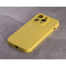 Силіконовий чохол SOFT Silicone Case для телефону iPhone 14 Pro (без лого) лимонний