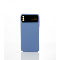 Силіконовий чохол CAMERA PROTECTION для iPhone X / iPhone XS сіро-синій