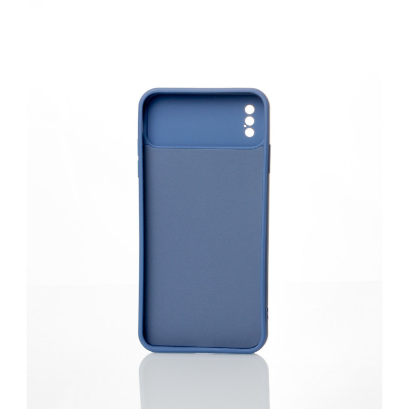 Силіконовий чохол CAMERA PROTECTION для iPhone X / iPhone XS сіро-синій