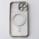 Силіконовий чохол MagSafe SHINING MATTE для телефону iPhone 15 сірий