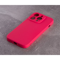 Силіконовий чохол SOFT Silicone Case для телефону iPhone 13 Pro Max (без лого) малиновий