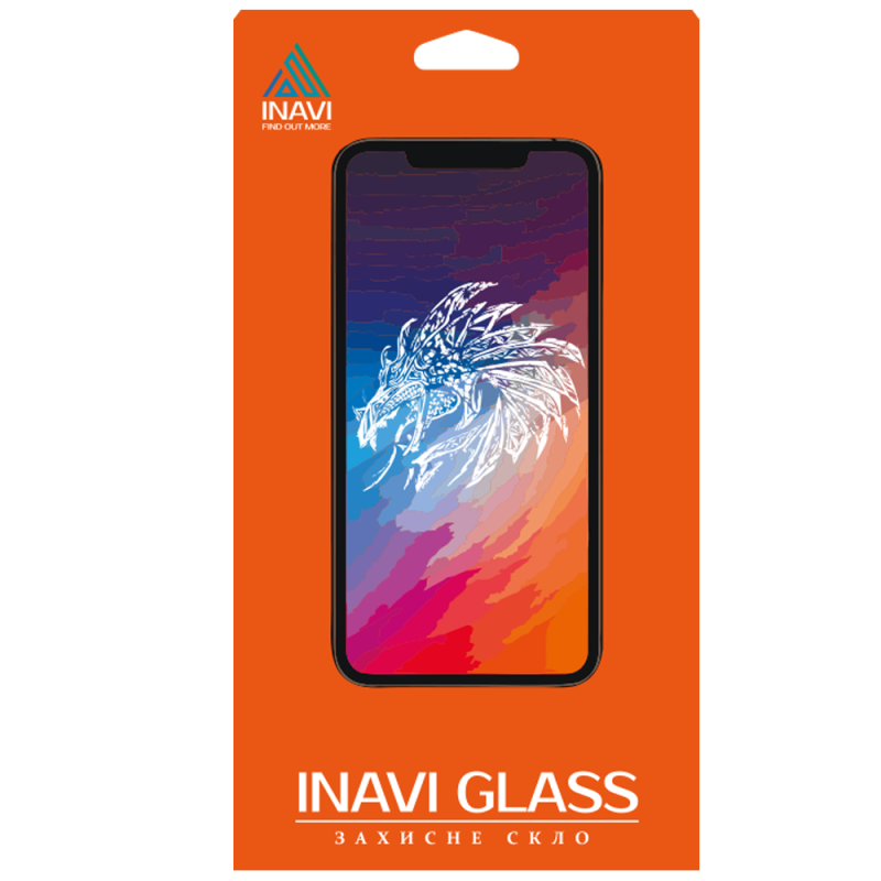 Захисне скло (NP) INAVI PREMIUM для iPhone 13 Pro Max / iPhone 14 Plus чорний