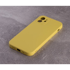 Силіконовий чохол SOFT Silicone Case для телефону iPhone 12 (без лого) лимонний