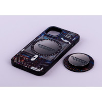 Силіконовий чохол MagSafe Boter"3D" + magsafe PopSocket для телефону iPhone 13 03 microcircuit