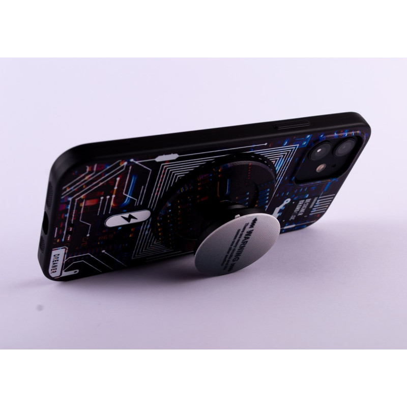 Силіконовий чохол MagSafe Boter"3D" + magsafe PopSocket для телефону iPhone 13 03 microcircuit